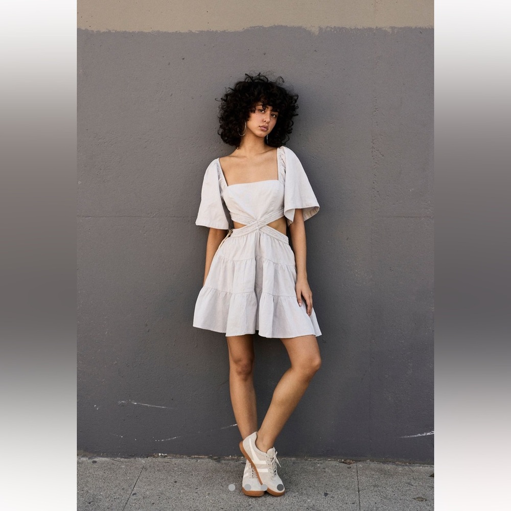 NWT Free People Cross Of Sunlight Mini Dress (M) - Picture 6 of 16